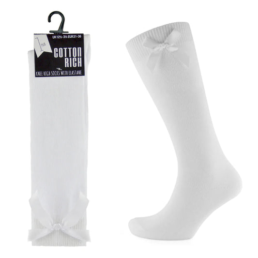 Knee high socks with bow
