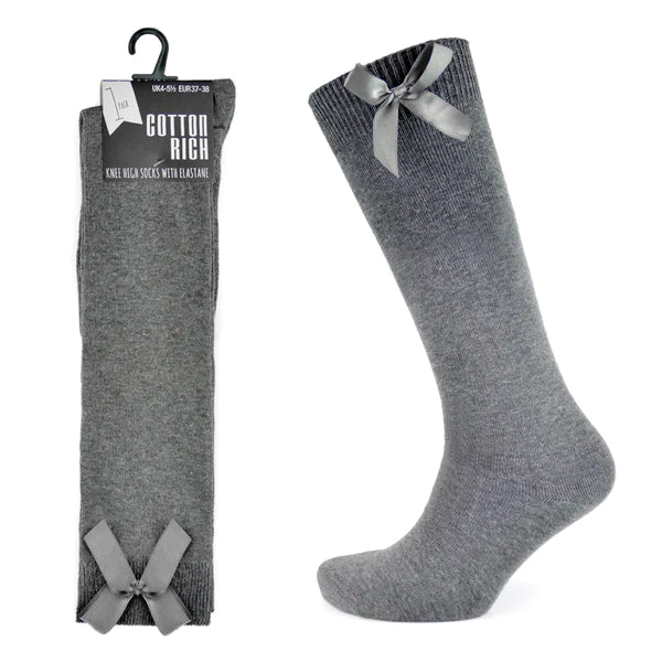 Knee high socks with bow